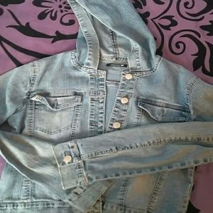 Hooded jean jacket